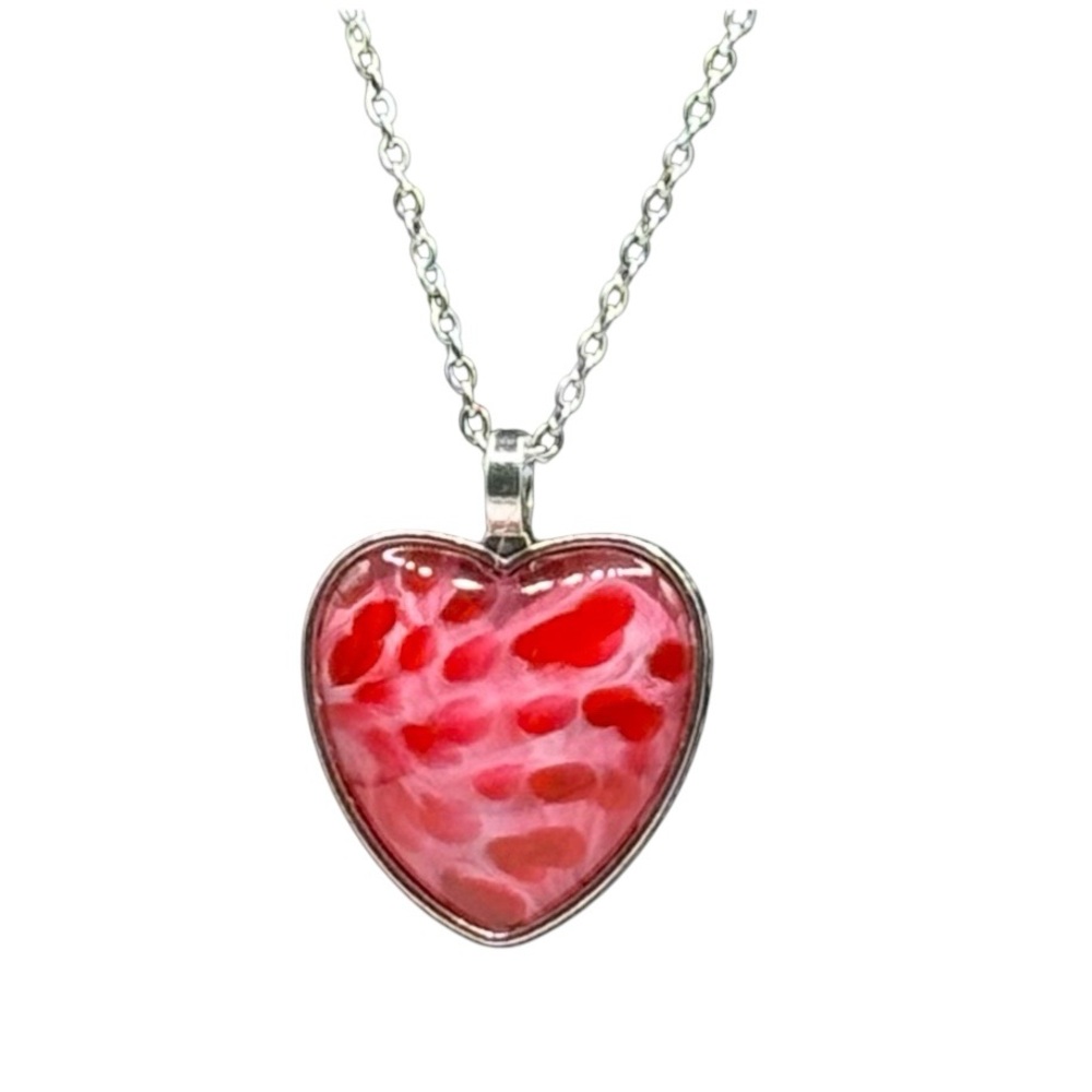 Heart-Shaped Red Pendant Necklace